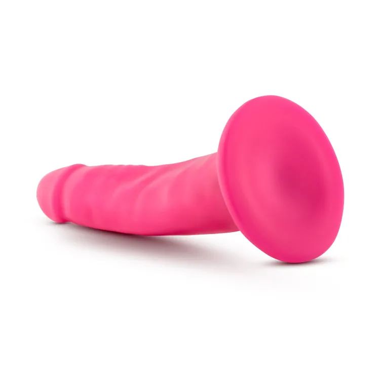 6 in. Dual Density Realistic Dildo Neon Pink 6 in. Dual Density Realistic Dildo Neon Pink