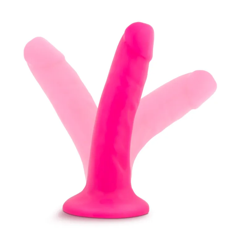 6 in. Dual Density Realistic Dildo Neon Pink 6 in. Dual Density Realistic Dildo Neon Pink