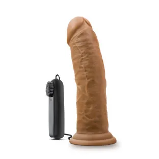 8 in. Realistic Vibrating Dildo Tan
