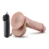 6 in. Realistic Vibrating Dildo with Balls Beige 6 in. Realistic Vibrating Dildo with Balls Beige