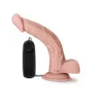 8 in. Realistic Vibrating Dildo with Balls Beige