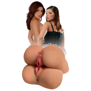 Mistress Anna & Olivia Vibrating Dual Butt Masturbator