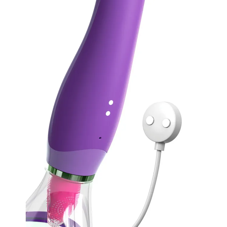 Her Ultimate Pleasure Silicone Dual-Ended Licking & Suction Vibrator Her Ultimate Pleasure Silicone Dual-Ended Licking & Suction Vibrator