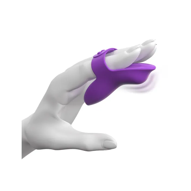 Her Finger Vibe Adjustable Silicone Vibrator Purple