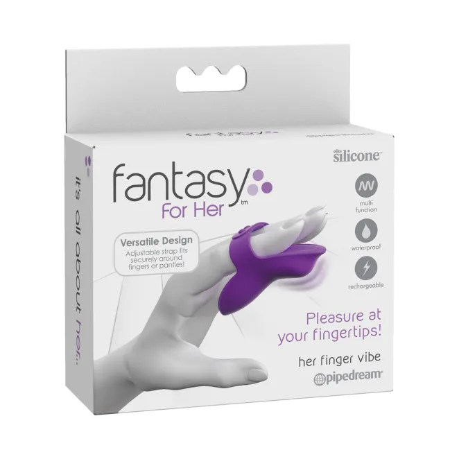 Her Finger Vibe Adjustable Silicone Vibrator Purple
