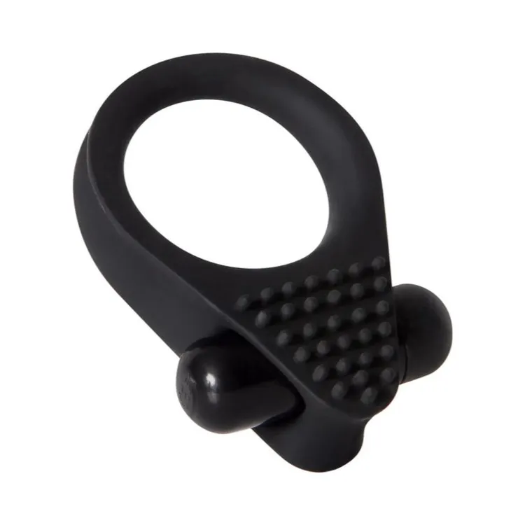 Vibrating "Black Knight" Cock Ring Black Vibrating "Black Knight" Cock Ring Black