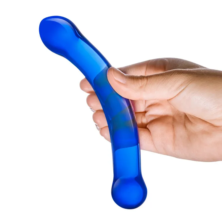 6 in. Curved G-Spot Glass Dildo