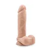 9.5 in. Posable Dual Density Dildo with Balls Beige 9.5 in. Posable Dual Density Dildo with Balls Beige