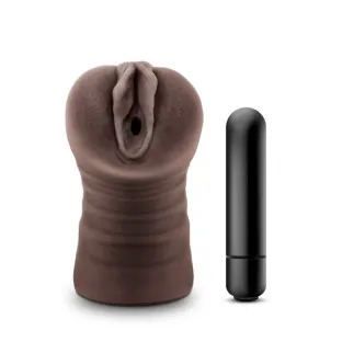 Hot Chocolate Brianna Vagina Stroker with Bullet Vibrator Brown