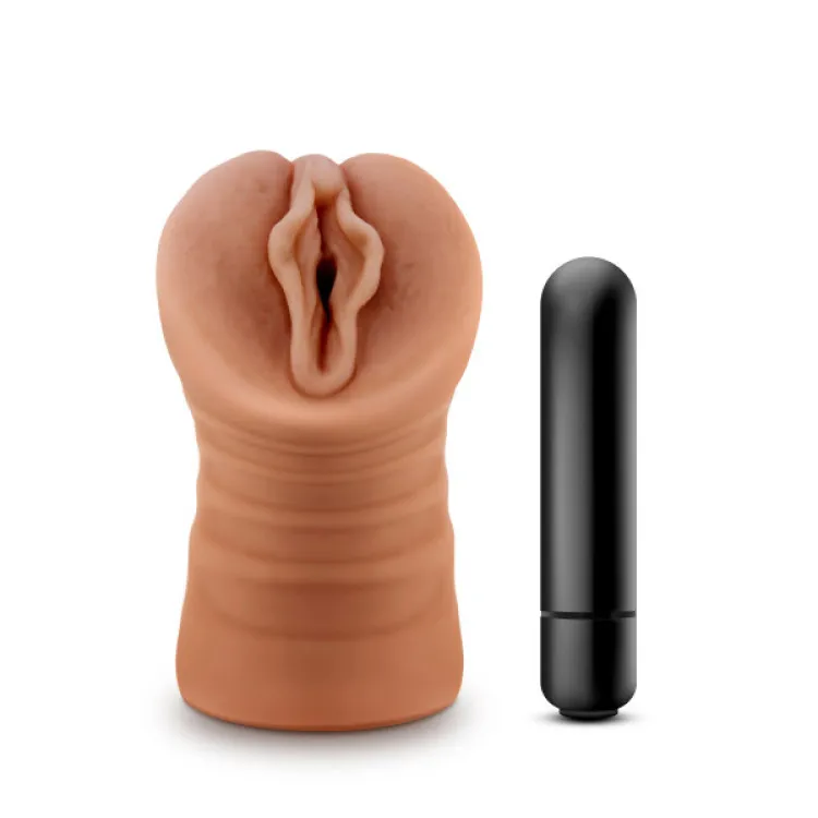 Sofia Pocket Pussy with Bullet Vibrator Tan