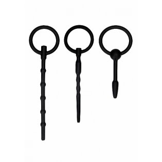 Ouch! Beginner's Silicone Hollow Urethral Plug Set (3 Piece)