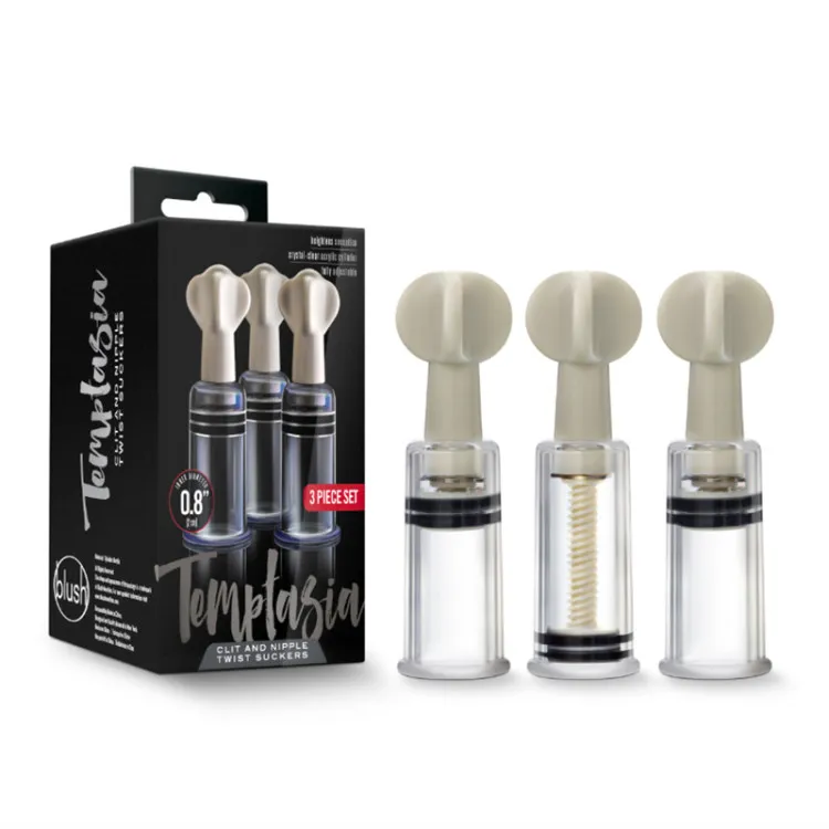 Temptasia Clit & Nipple Twist Suckers 3-Piece Set Temptasia Clit & Nipple Twist Suckers 3-Piece Set