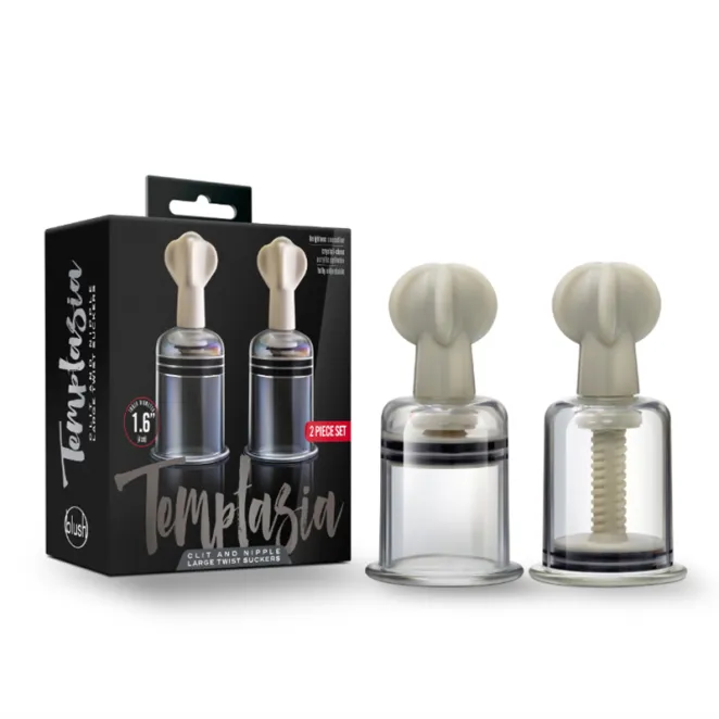 Temptasia Clit & Nipple Twist Suckers 2-Piece Set Large