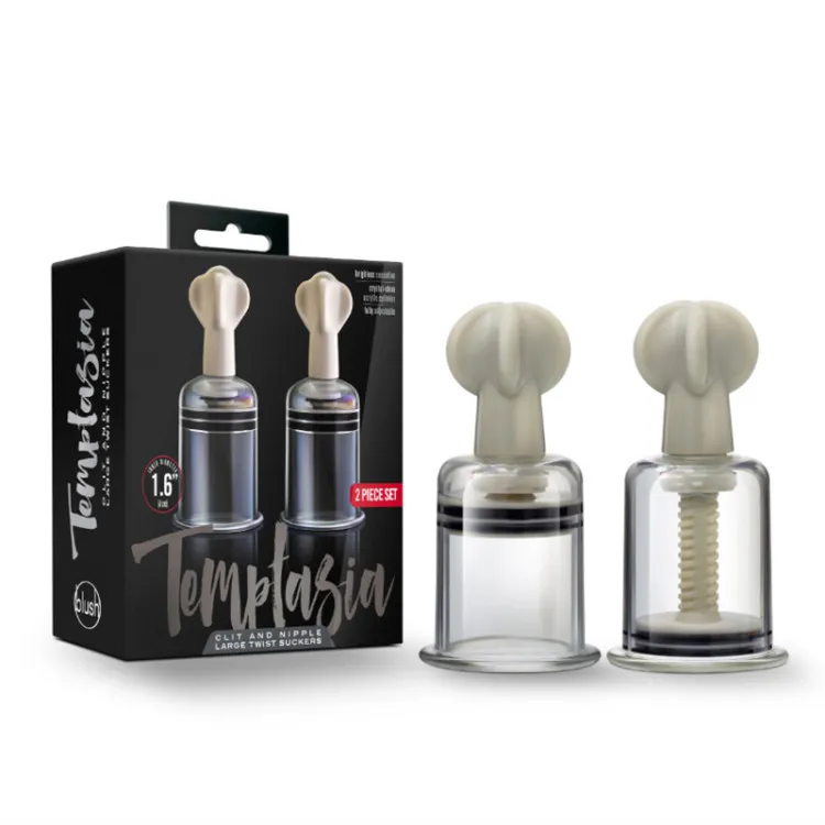 Temptasia Clit & Nipple Twist Suckers 2-Piece Set Large Temptasia Clit & Nipple Twist Suckers 2-Piece Set Large