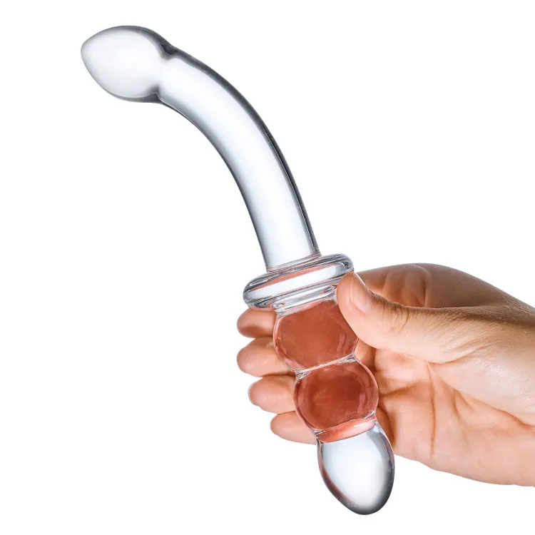 8 in. Ribbed G-Spot Glass Dildo 8 in. Ribbed G-Spot Glass Dildo