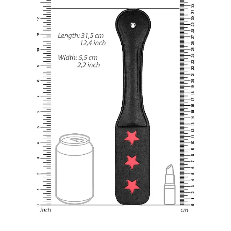 Ouch! Star Pattern Paddle Black Ouch! Star Pattern Paddle Black