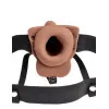 Hollow Vibrating Strap-On Realistic 6 in. with Balls Tan Hollow Vibrating Strap-On Realistic 6 in. with Balls Tan