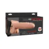 Hollow Vibrating Strap-On Realistic 7 in. with Balls Beige Hollow Vibrating Strap-On Realistic 7 in. with Balls Beige