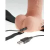 Hollow Vibrating Strap-On Realistic 11 in. with Balls Beige Hollow Vibrating Strap-On Realistic 11 in. with Balls Beige