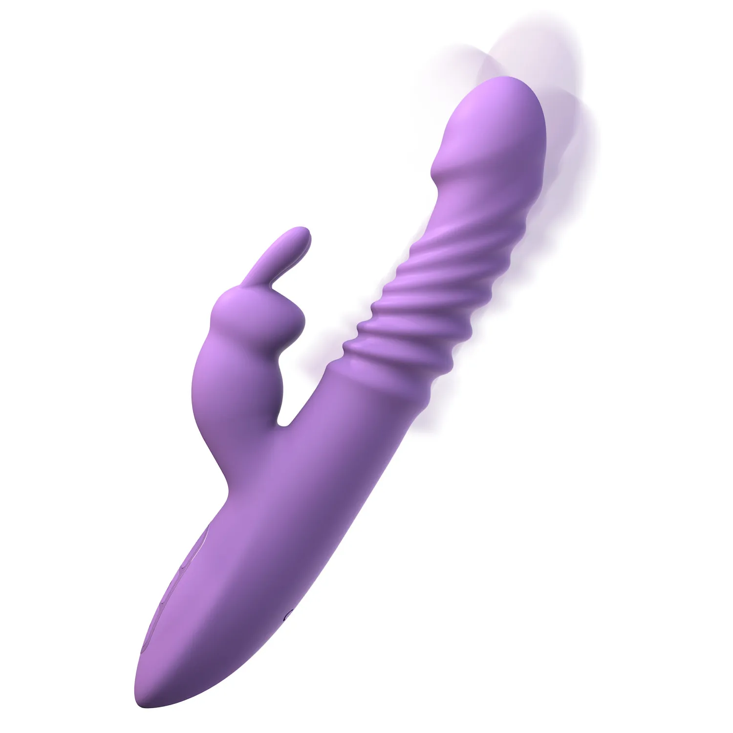 Her Thrusting Silicone Rabbit Vibrator Purple