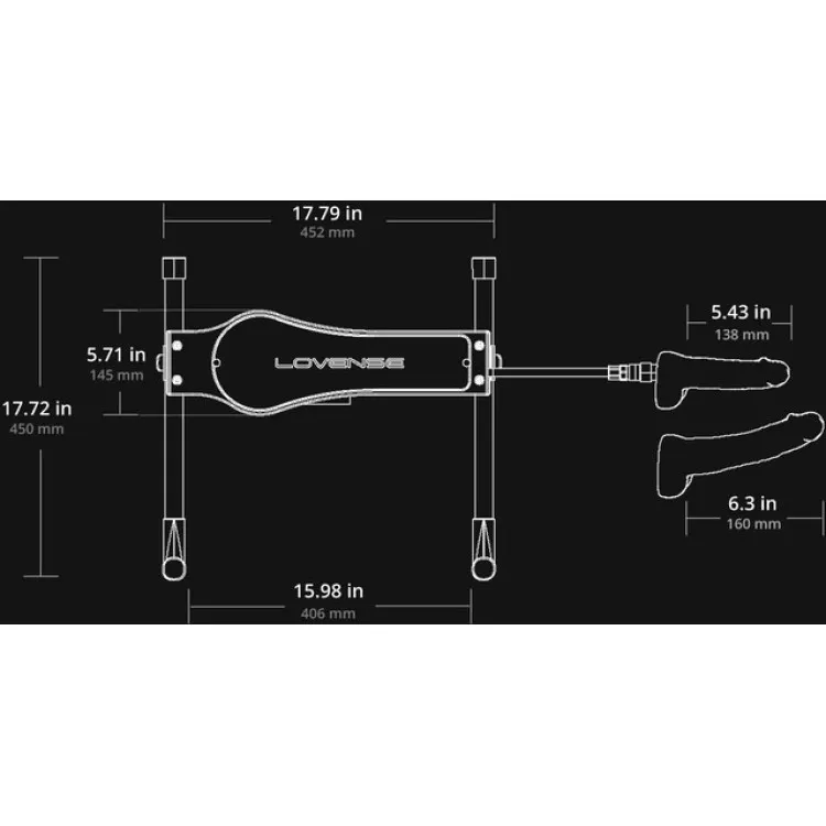 Lovense Bluetooth App-Compatible Sex Machine (80830) by Lovense | Remote-Controlled | SlipDix.com Lovense Bluetooth App-Compatible Sex Machine (80830) | SlipDix.com