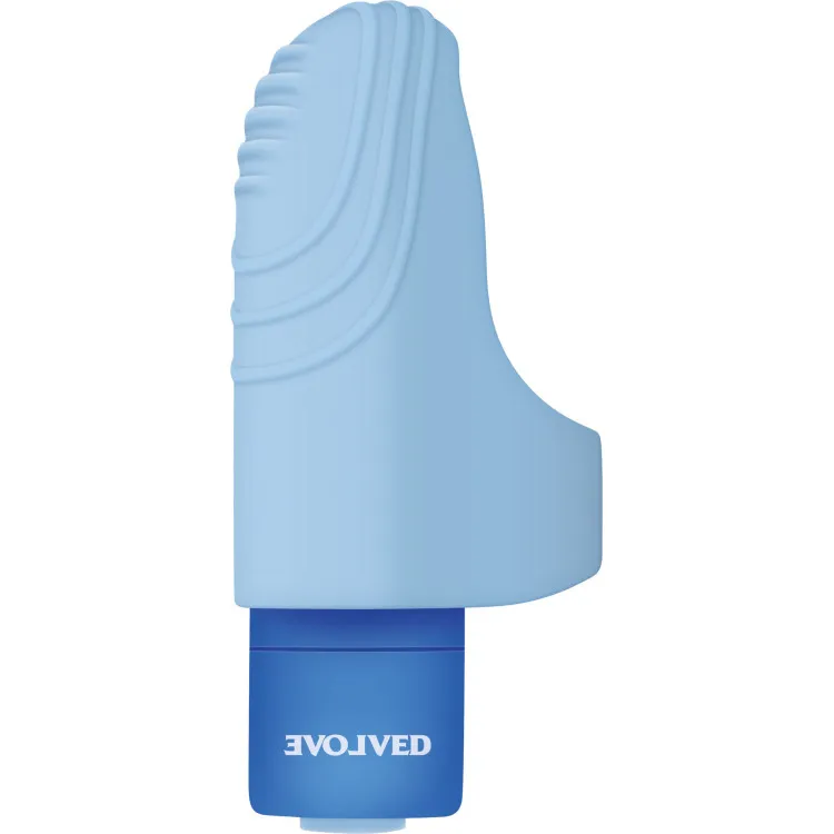 Silicone Finger Vibrator with 10 Speeds Blue