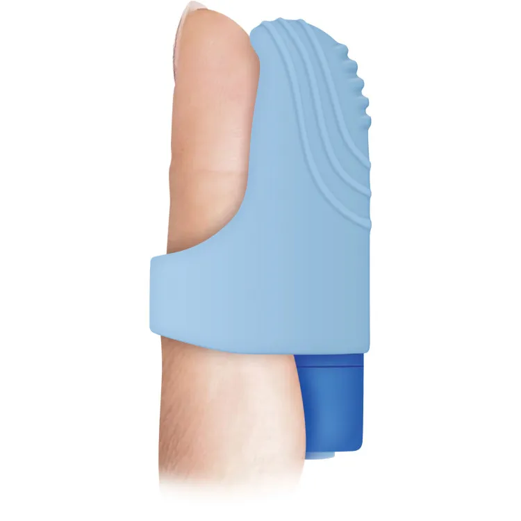 Silicone Finger Vibrator with 10 Speeds Blue