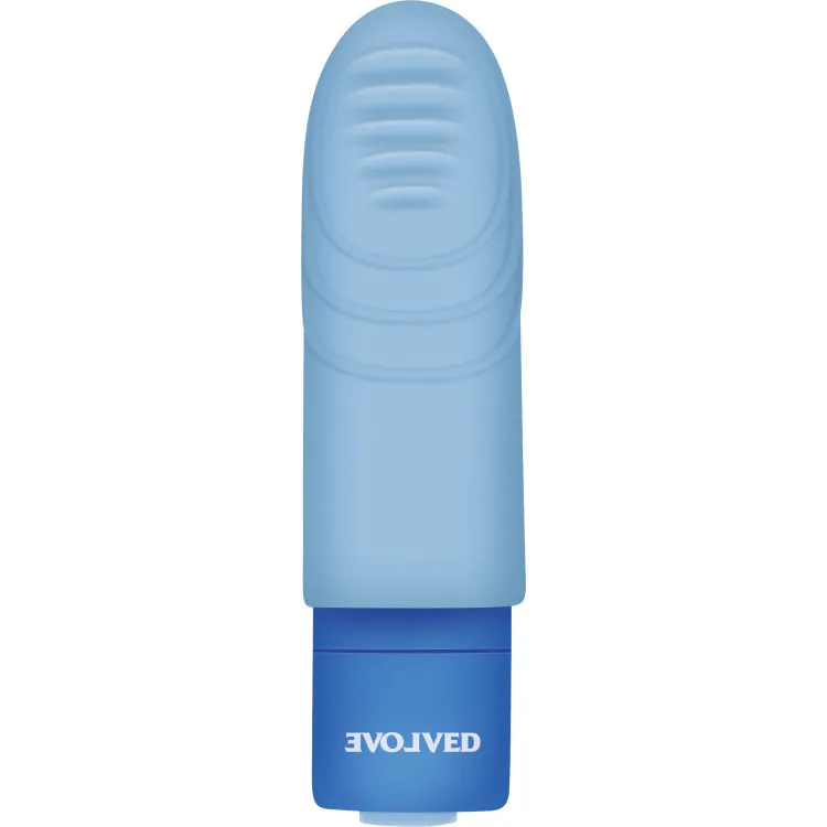 Silicone Finger Vibrator with 10 Speeds Blue