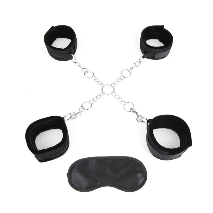 Lux Fetish Deluxe Chain Hog Tie with 4-Piece Cuff Set Lux Fetish Deluxe Chain Hog Tie with 4-Piece Cuff Set
