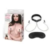 Lux Fetish Collar & Nipple Clamps with Adjustable Pressure Lux Fetish Collar & Nipple Clamps with Adjustable Pressure