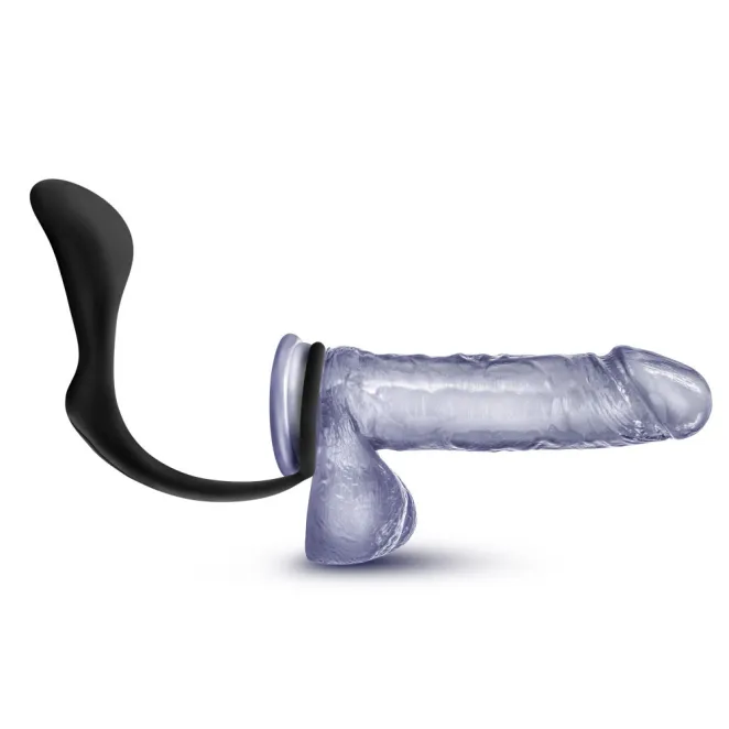 Anal Silicone Cock Ring with Butt Plug Attachment