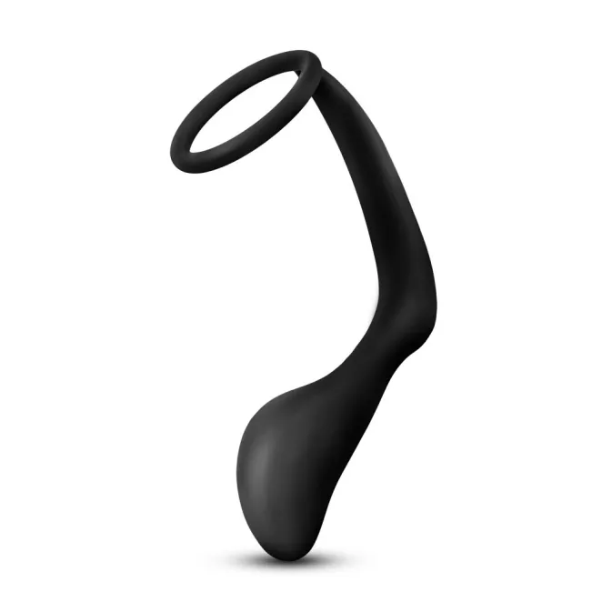 Anal Silicone Cock Ring with Butt Plug Attachment