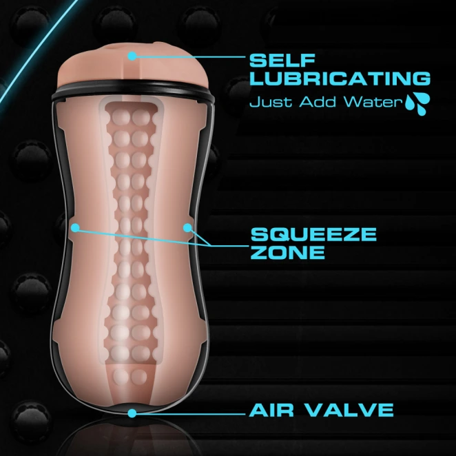 Soft & Wet Self-Lubricating Vagina Stroker with Pleasure Orbs