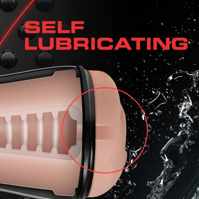 Soft & Wet Self-Lubricating Vagina Stroker with Pleasure Ridges & Orbs