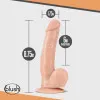 8 in. Gyrating and Vibrating Realistic Dildo with Balls Beige 8 in. Gyrating and Vibrating Realistic Dildo with Balls Beige