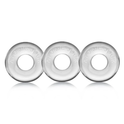 Oxballs Ringer Cock Ring 3-Pack Of Do-Nut-1 Small Clear