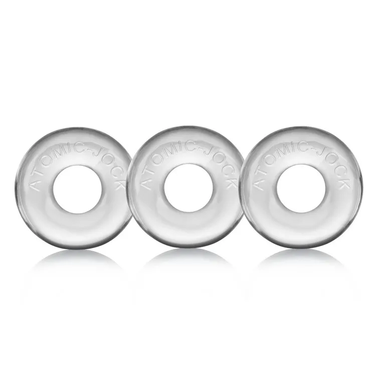 Oxballs Ringer Cock Ring 3-Pack Of Do-Nut-1 Small Clear Oxballs Ringer Cock Ring 3-Pack Of Do-Nut-1 Small Clear