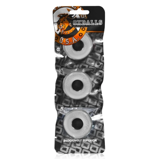 Oxballs Ringer Do-Nut Cock Ring Set Small Clear (3-Piece)