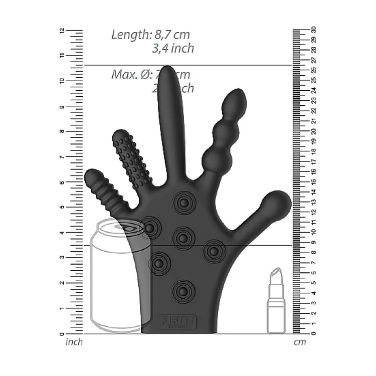 Fist It Silicone Stimulation Glove Black Fist It Silicone Stimulation Glove Black