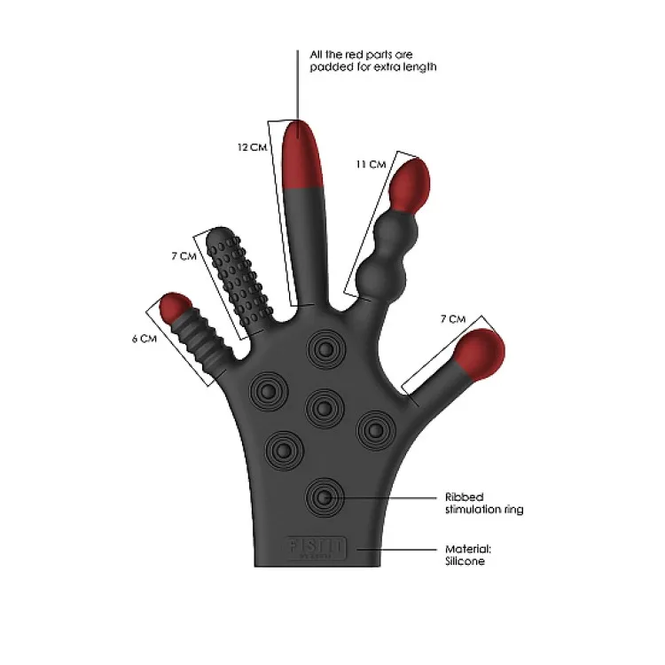 Fist It Silicone Stimulation Glove Black Fist It Silicone Stimulation Glove Black
