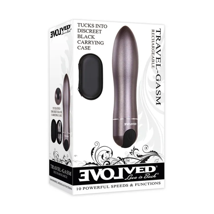 Metal Bullet Vibrator with Travel Case Gunmetal