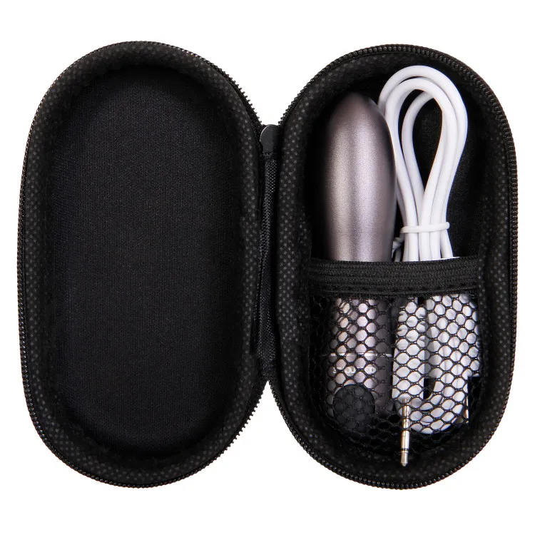 Metal Bullet Vibrator with Travel Case Gunmetal