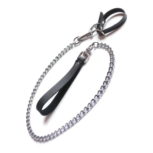 Kinklab Deluxe Leather Collar with Cock Ring
