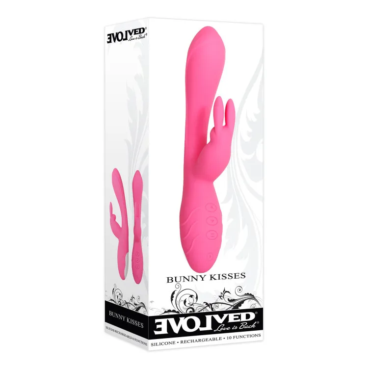 Dual Stimulation Silicone Rabbit Vibrator with Bunny Ears Dual Stimulation Silicone Rabbit Vibrator with Bunny Ears