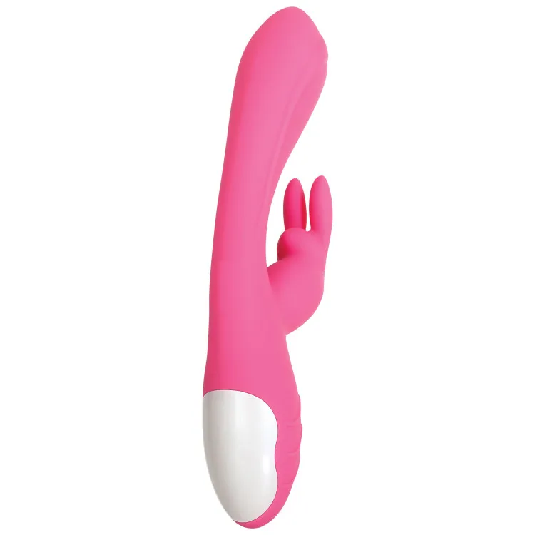 Dual Stimulation Silicone Rabbit Vibrator with Bunny Ears Dual Stimulation Silicone Rabbit Vibrator with Bunny Ears