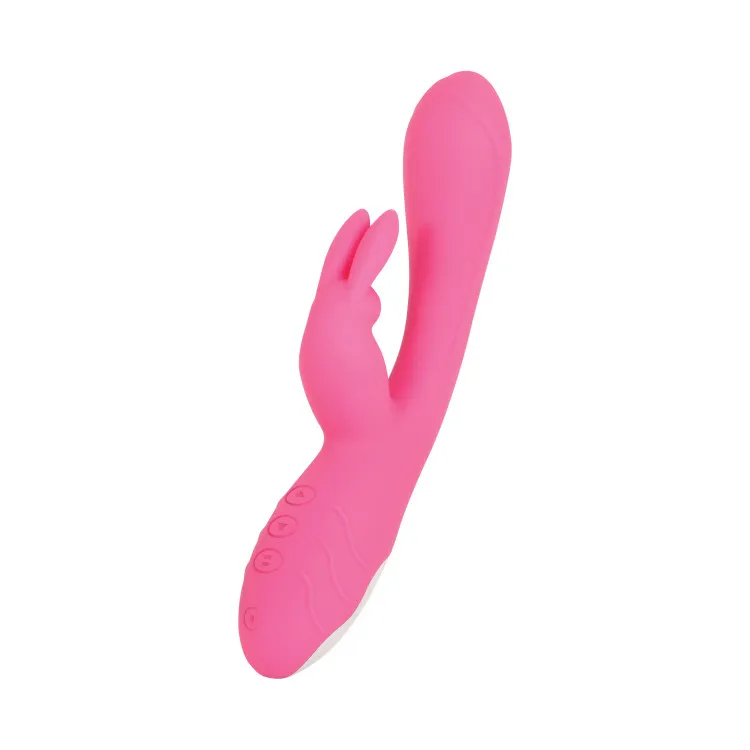 Dual Stimulation Silicone Rabbit Vibrator with Bunny Ears Dual Stimulation Silicone Rabbit Vibrator with Bunny Ears