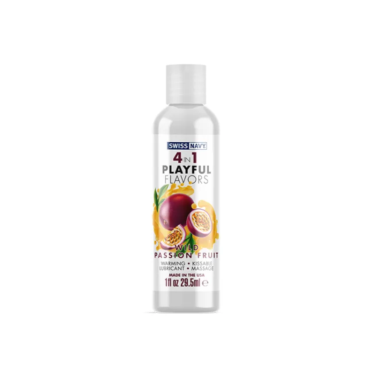 Swiss Navy 4 in 1 Playful Flavors Wild Passion Fruit 1 oz. Swiss Navy 4 in 1 Playful Flavors Wild Passion Fruit 1 oz.