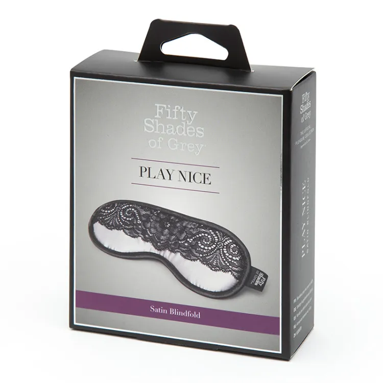 Fifty Shades of Grey Play Nice Satin Blindfold with Lace Trim Fifty Shades of Grey Play Nice Satin Blindfold with Lace Trim
