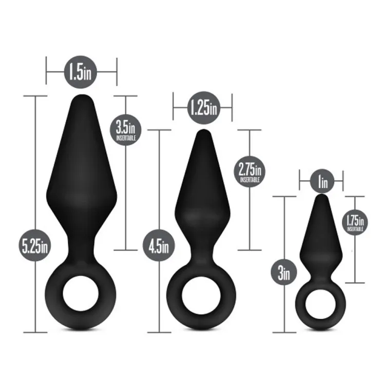Anal Silicone Loop Butt Plug Training Kit Anal Silicone Loop Butt Plug Training Kit