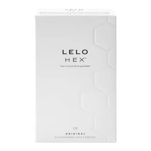 LELO HEX Original Lubricated Latex Condoms 12-Pack
